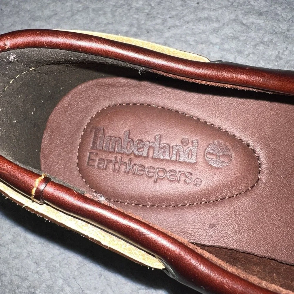 Timberland Classic 2-Eye Boat Shoes Mens Sz 11M Brown Leather Deck Loafers 3947R